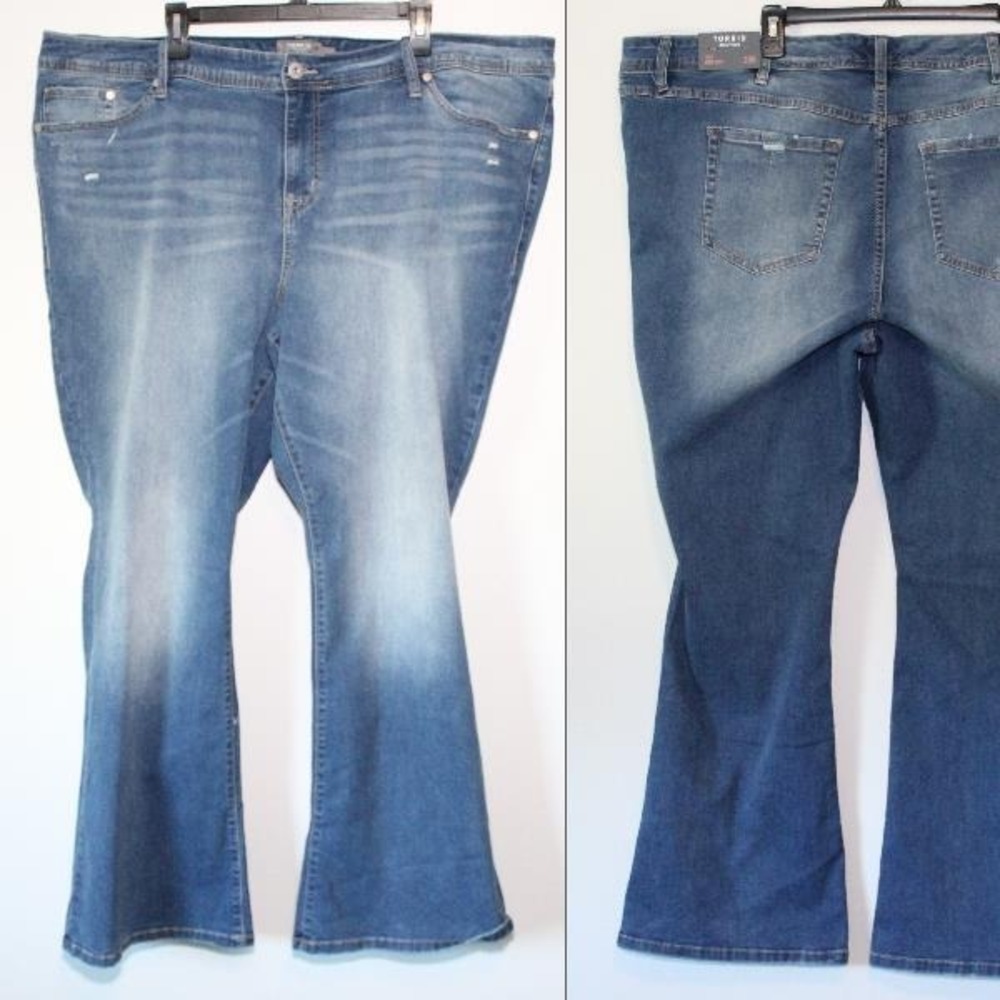 NWT Torrid Luxe Slim Boot Jeans Light Wash Super Stretch Denim Plus Size 26 - Picture 11 of 12